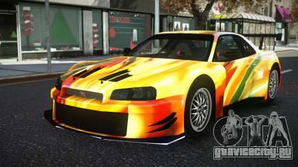 Nissan Skyline R34 YHL S8 для GTA 4