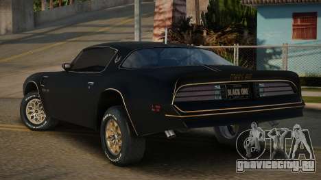 Pontiac Firebird Gortton для GTA San Andreas