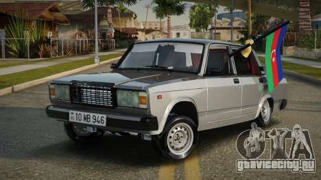 VAZ 2107 Avtosh Azerbaijan Flag для GTA San Andreas