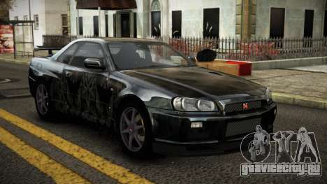 Nissan Skyline R34 Erxah S2 для GTA 4