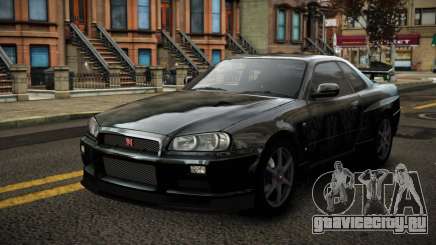Nissan Skyline R34 Erxah S2 для GTA 4