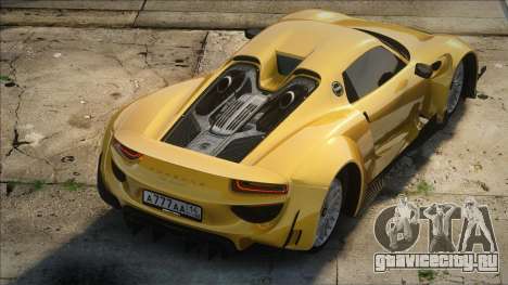 Porsche 918 Spyder Yellow для GTA San Andreas