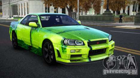 Nissan Skyline R34 Selyn S8 для GTA 4