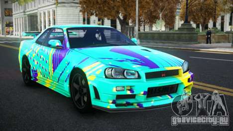 Nissan Skyline R34 Selyn S6 для GTA 4