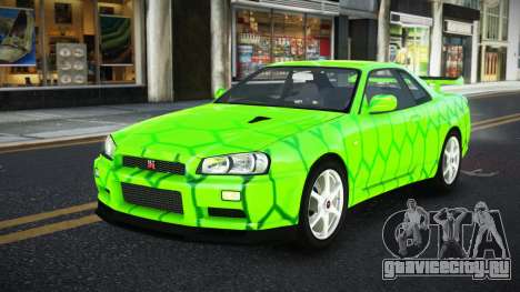 Nissan Skyline R34 Ganleen S8 для GTA 4