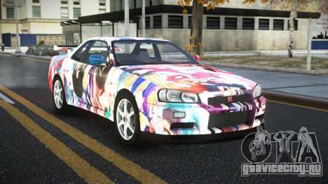 Nissan Skyline R34 Ganleen S2 для GTA 4