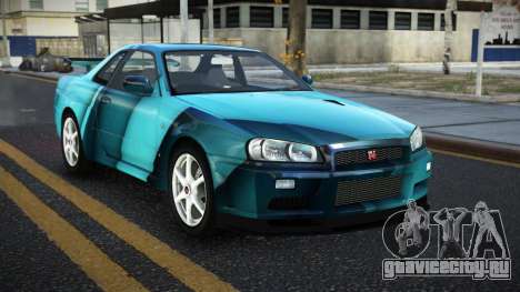 Nissan Skyline R34 Ganleen S3 для GTA 4