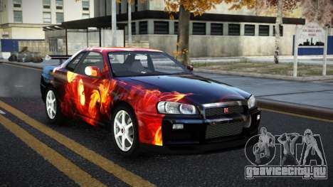 Nissan Skyline R34 Ganleen S9 для GTA 4