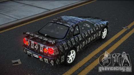 Nissan Skyline R34 Ganleen S6 для GTA 4