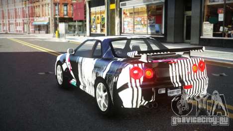 Nissan Skyline R34 Ganleen S10 для GTA 4