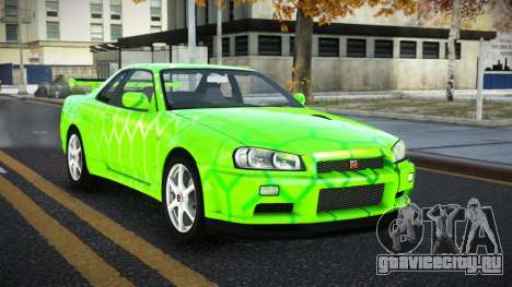 Nissan Skyline R34 Ganleen S8 для GTA 4