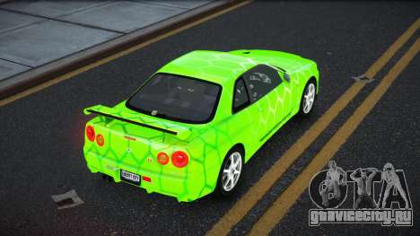 Nissan Skyline R34 Ganleen S8 для GTA 4