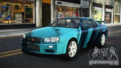 Nissan Skyline R34 Ganleen S3 для GTA 4