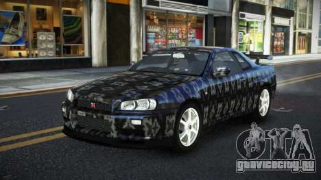 Nissan Skyline R34 Ganleen S6 для GTA 4