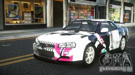 Nissan Skyline R34 Ganleen S10 для GTA 4