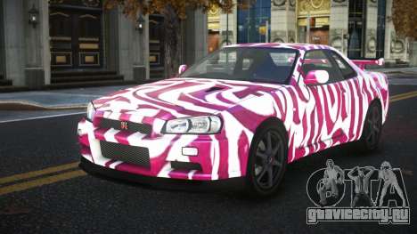 Nissan Skyline R34 Gaselly S4 для GTA 4