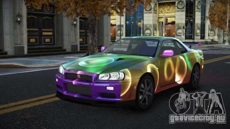 Nissan Skyline R34 Gaselly S2 для GTA 4