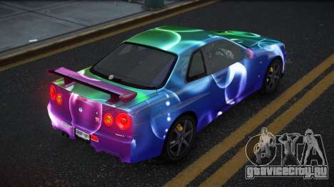 Nissan Skyline R34 Gaselly S2 для GTA 4