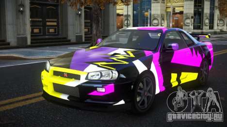 Nissan Skyline R34 Gaselly S3 для GTA 4