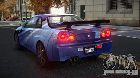 Nissan Skyline R34 Gaselly S6 для GTA 4