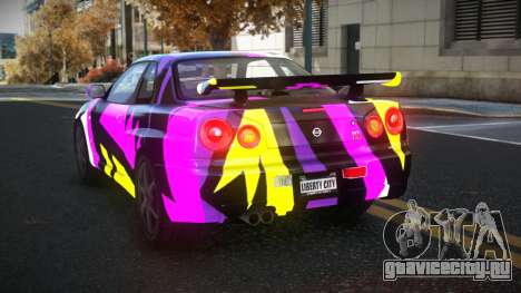 Nissan Skyline R34 Gaselly S3 для GTA 4