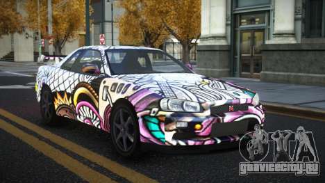 Nissan Skyline R34 Gaselly S8 для GTA 4