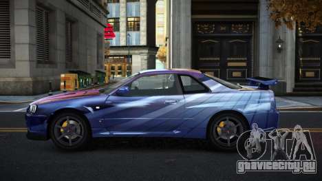 Nissan Skyline R34 Gaselly S6 для GTA 4