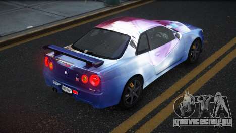 Nissan Skyline R34 Gaselly S6 для GTA 4