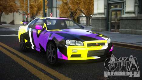Nissan Skyline R34 Gaselly S3 для GTA 4