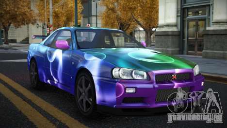 Nissan Skyline R34 Gaselly S2 для GTA 4