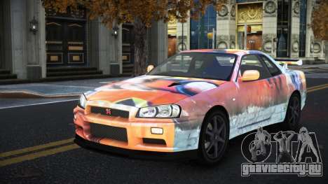 Nissan Skyline R34 Gaselly S5 для GTA 4