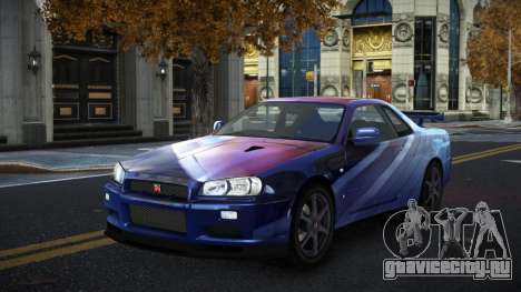 Nissan Skyline R34 Gaselly S6 для GTA 4