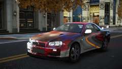 Nissan Skyline R34 Gaselly S10 для GTA 4