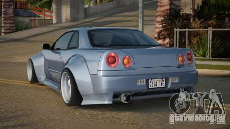 Nissan Skyline R34 GT-R Widebody Mk.X для GTA San Andreas