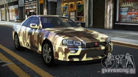 Nissan Skyline R34 Calosca S7 для GTA 4