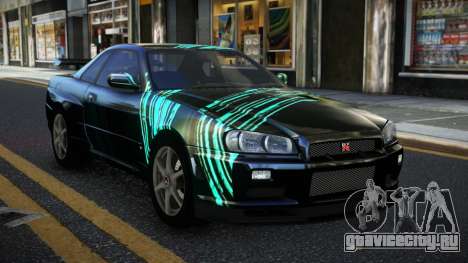 Nissan Skyline R34 Calosca S1 для GTA 4