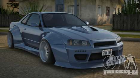 Nissan Skyline R34 GT-R Widebody Mk.X для GTA San Andreas