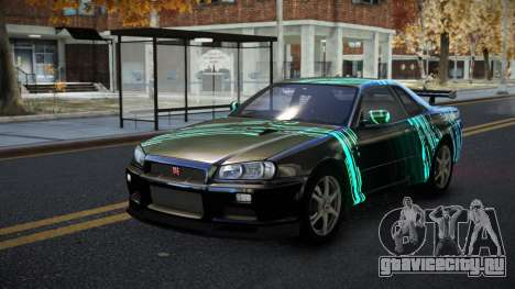Nissan Skyline R34 Calosca S1 для GTA 4