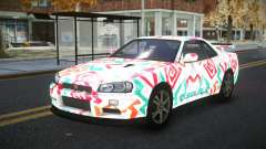Nissan Skyline R34 Calosca S8 для GTA 4