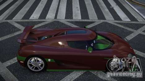 Koenigsegg CCXR Mapufoli для GTA 4